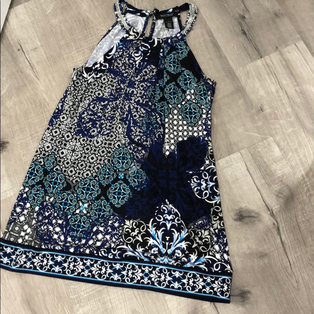 White House Black Market Sleeveless Dress Shirt